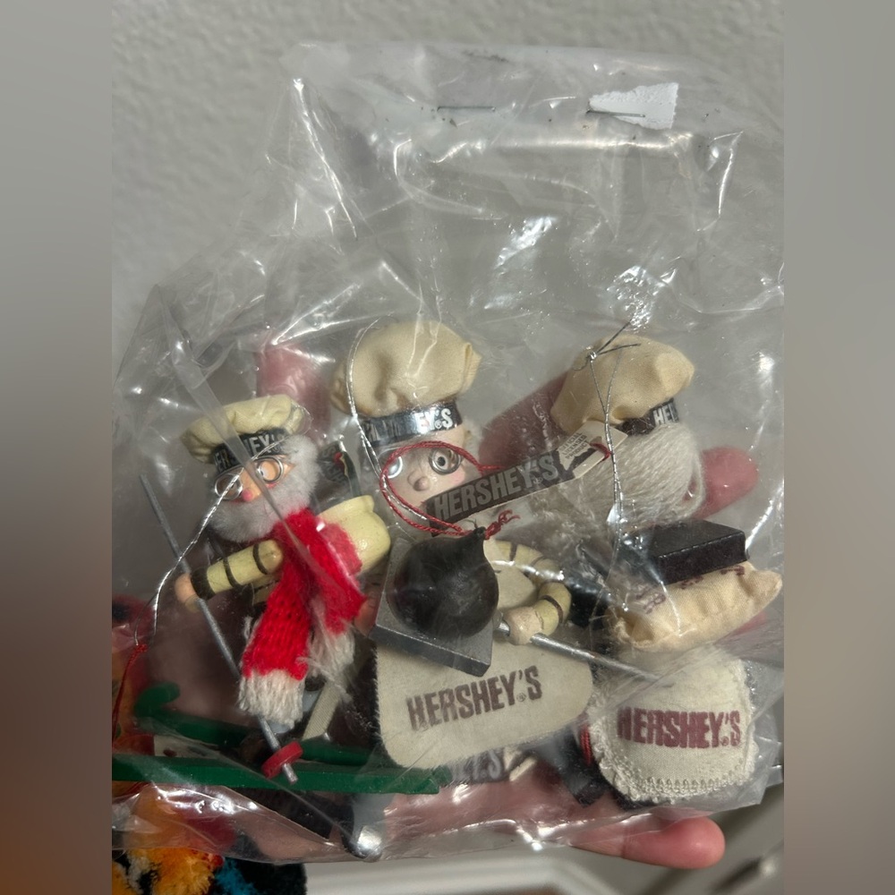 Hershey Christmas ornament lot of three